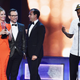 Keith Stanfield (right) of the show Atlanta crashes the stage at the Critics’ Choice Awards on Dec. 11, 2016, as actors Leslie Mann and Christian Slater and producer Tom Lassally accept the award for Best Comedy Series for Silicon Valley.
Ethan Miller/Getty Images